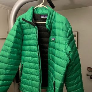 Patagonia mens down sweater jacket green size L